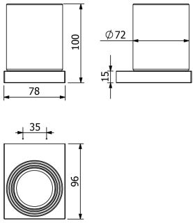 Стакан Kludi Vela C 31975N5 брашированный никель