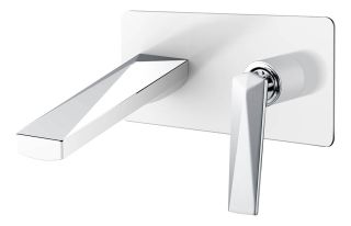 Смеситель встраиваемый Boheme Venturo для раковины белый/хром 375-W