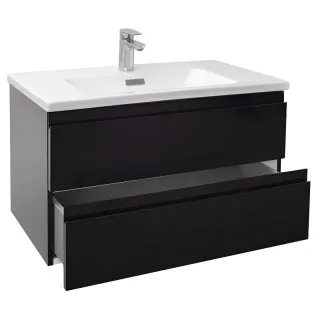 Тумба под раковину Jacob Delafon Madeleine EB2053-J53 80 см чёрный матовый лак