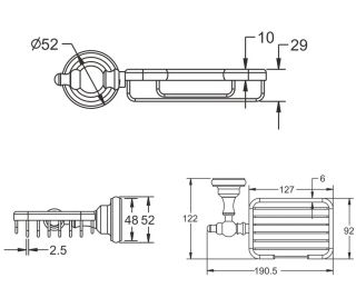 Мыльница Rose RG1104 хром