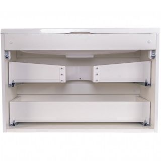 Тумба под раковину Style Line Бергамо мини 90 Люкс Plus СС-00002364 подвесная Белая антискрейч