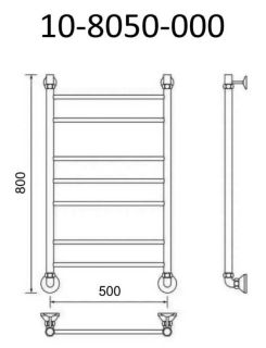 Полотенцесушитель водяной Маргроид В10 Р80*50 хром 10-8050-000