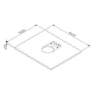 Столешница под раковину AM.PM Func 60 M8FST0600OF Дуб крафт