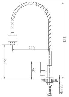 Кран на одну воду Haiba HB4181 сталь