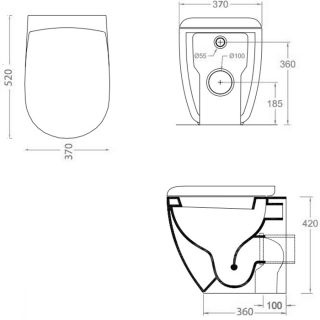 Унитаз Artceram File 2.0 FLV002 05 00 белый