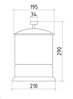 Ведро Boheme Royal Cristal 10927-BR-B бронза/чёрный