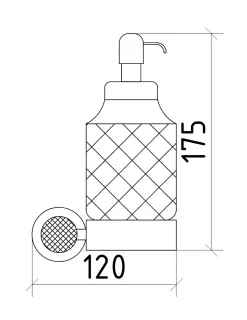 Дозатор для жидкого мыла Boheme Royal Cristal 10932-G-B золото/чёрный