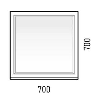 Зеркало с полкой Corozo Каролина 70см белый SD-00000925