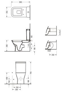 Унитаз-компакт Serel Diagonal DG02SL сиденье Silent Close белый