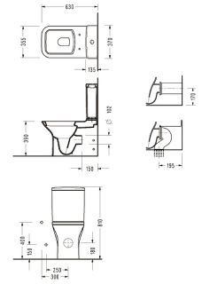 Унитаз-компакт Serel Nita NT12SL сиденье Silent Close белый