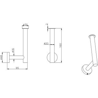 Держатель запасного рулона Aquatek AQ4007CR Хром