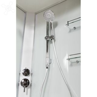 Душевая кабина Deto А102 R LED с кнопкой и гидромассажем 120х80х220 см