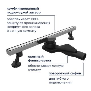 Душевой лоток RGW SDR-51S 76215180-13 80 см сатин