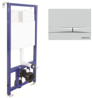 Инсталляция для унитаза Berges Novum F1 с кнопкой белый 040250