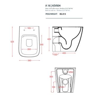 Унитаз  Artceram A16 ASV004 39 00 cocoa