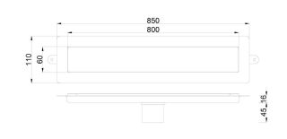 Душевой лоток Boheme Premium Linear 982-80-MG 80см золото матовое