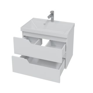 Подвесная тумба под раковину Санта Антарес 700518 70 см белый глянец