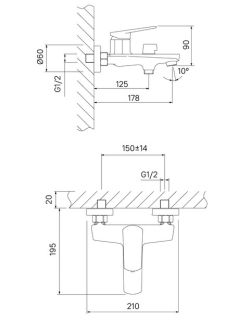 Смеситель для ванны IDDIS Esper ESPSB00i02WA хром
