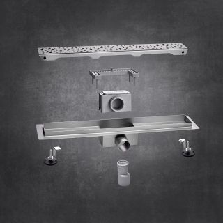 Душевой лоток РМС ТЛ-04-50х7 50см нержавеющая сталь