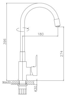 Смеситель для кухни Haiba HB70113-8 белый