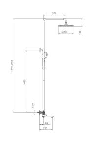 Душевая стойка Gappo G2409-63 чёрный/золото