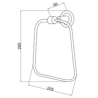 Полотенцедержатель Boheme Murano 10905-B-G золото/чёрный