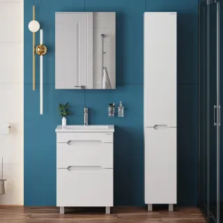 Пенал напольный Onika Айленд 403081 30см белый