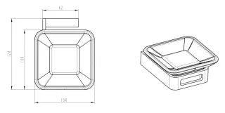 Мыльница Boheme Q 10943-GM оружейная сталь