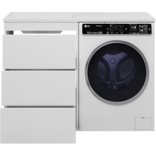 Напольная тумба под раковину Brevita Grafit УТ000015087 120 см Белая матовая