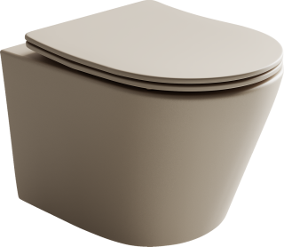 Подвесной унитаз Ceramica Nova Balearica CN6000MC безободковый капучино матовый