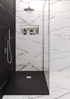 Душевой поддон Starohome Solid 1237432 120x90см чёрный матовый