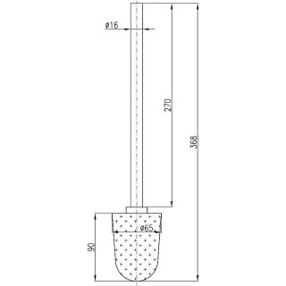 Ершик для унитаза Rav Slezak ND A0500-2SM Бронза
