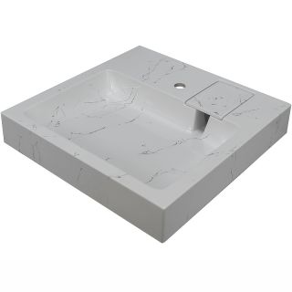 Раковина над стиральной машиной Stella Polar Солярис SP-00001405 60см белый мрамор