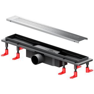 Душевой лоток AM.PM PrimeFlow 50 W02SC-P11-050-01SB с решеткой Хром матовый Cut Gradient