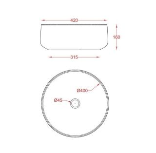 Раковина ArtCeram Cognac COL001 33 00 розовый матовый 35 см