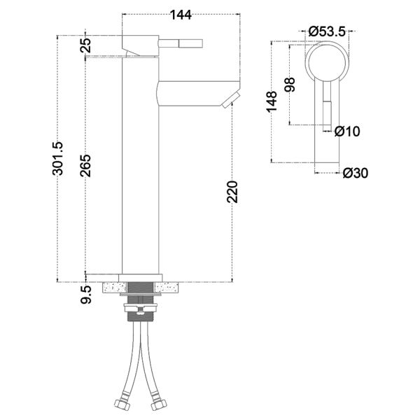 Смеситель для раковины Melana Tondo бронза
