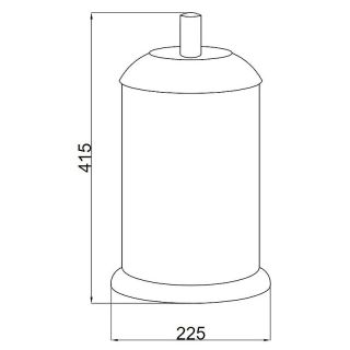 Ведро Boheme Murano 10914-GR-CR хром/бирюзовый