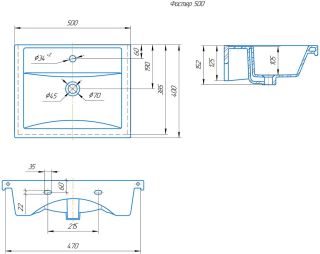 Мебельная раковина Kirovit Олимп 4630055557578 50см белый