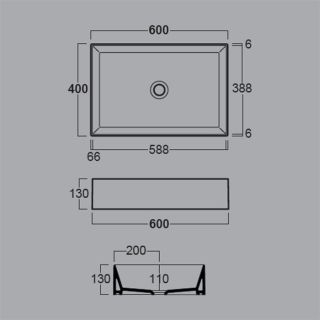 Раковина SIMAS AGILE AG60 bi  matt белая 60 см