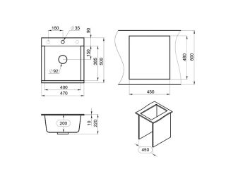 Мойка кухонная Granula 4701, АРКТИК