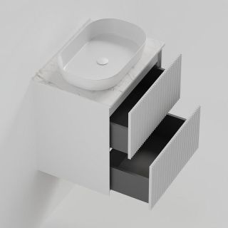 Тумба под раковину La Fenice Terra FNC-01-TER-B-60-2 белая матовая 60 см