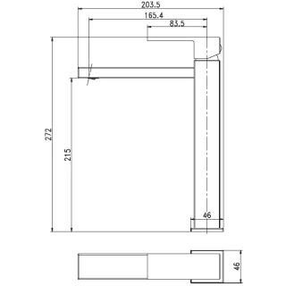 Смеситель для раковины Aquanet Blanco AF420-11W 261817 белый