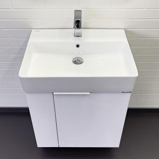 Тумба с раковиной Comforty Асти 60 00-00019248 Белый глянец