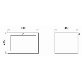 Тумба с раковиной Comforty Ереван 00-00017879 60 см Серый шелк