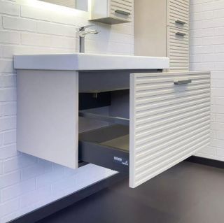 Тумба с раковиной Comforty Касабланка 00-00019529 80 см Серый шелк