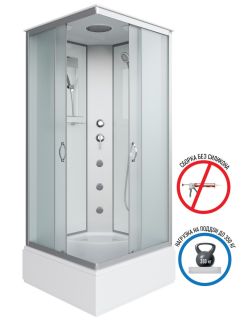 Душевая кабина Niagara NG-1108-14G с гидромассажем 90x90см серебро/матовое