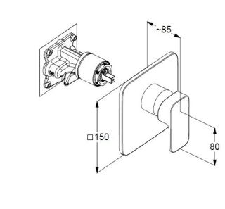Смеситель для душа Kludi Renon 427553975 чёрный матовый