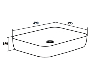 Умывальник Runo CUATRO 49*39 (00-00001365)