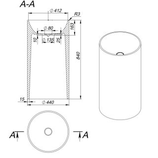 Раковина Holbi Andromeda 44см цветной матовый 1.02.019.11.3
