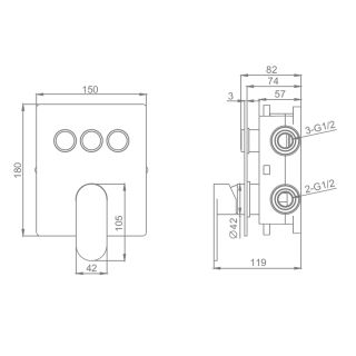 Смеситель для душа Raglo R50.273 хром